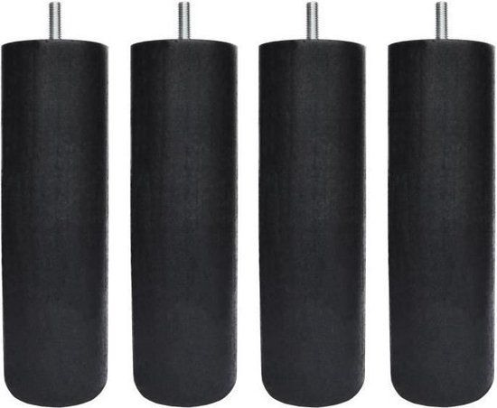 set buitenpoten Bultex zwart 15 cm (set van 4)